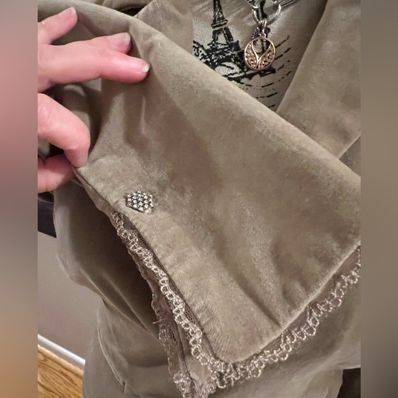 Old Navy velvet jacket w/ rhinestone buttons - Picture 4 of 12